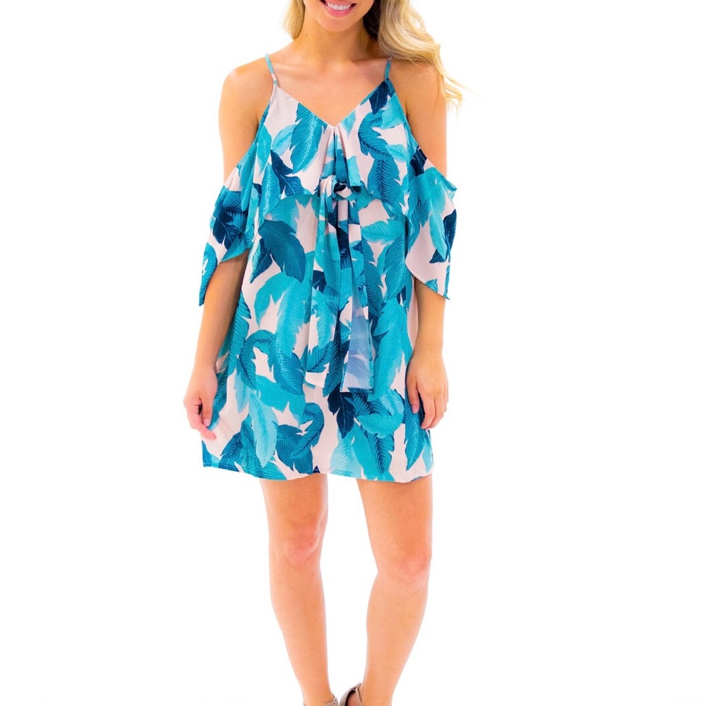 NWT- Latiste Palm print flowy dress
